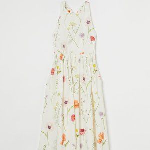 NWT H&M Wildflower Ankle Length Linen Dress XS